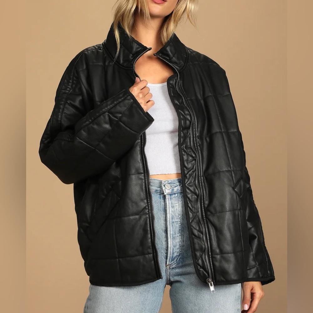 Free People Dolman Quilted Vegan Jacket